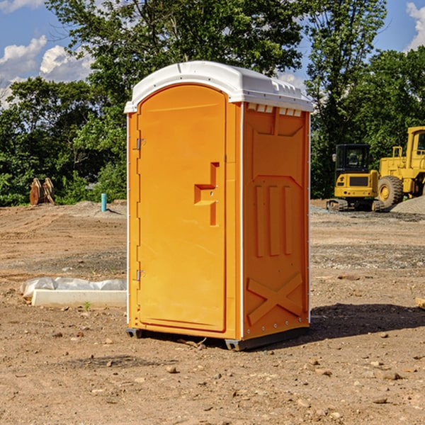 how often are the portable restrooms cleaned and serviced during a rental period in Douglas OK